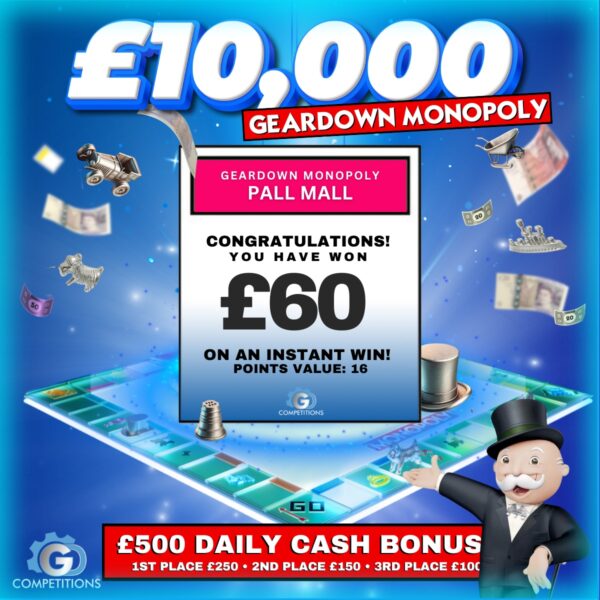 Pall Mall - £60 Cash - 16 points