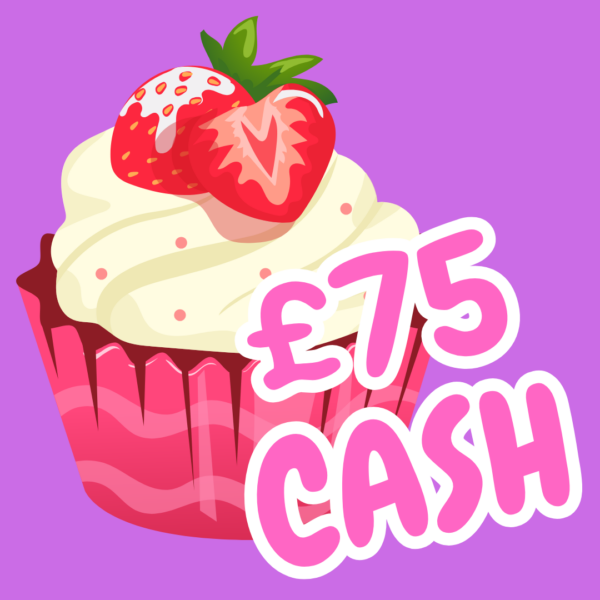 Strawberry Cupcake - £75 CASH (Match 3 = Additional £100 CASH)