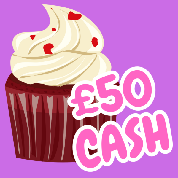 Red Velvet Cupcake - £50 CASH (Match 3 = Additional £75 CASH)