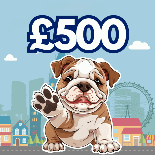 BRITISH BULLDOG £500 CASH - (HIT 3 AND WIN £3000)