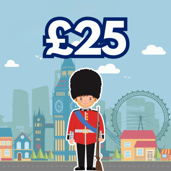 ROYAL GUARDS £25 CASH - (HIT 3 AND WIN £50)
