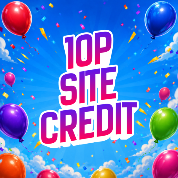 🎈 10P SITE CREDIT