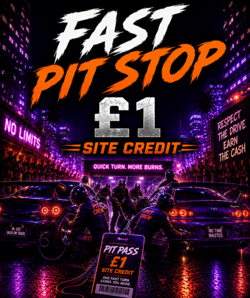 🚦Fast Pit Stop – £1 Site Credit | 1 point