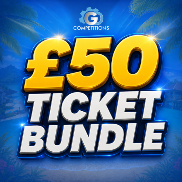 £50 TICKET BUNDLE - £10K HOLIDAY OR £8K CASH JACKPOT